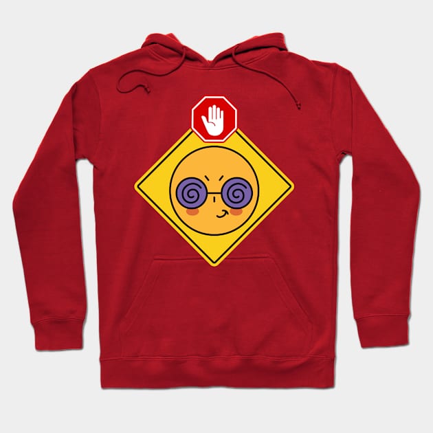 Alert Warning Facial Emoji Expressions #21 Hoodie by classic-d-shop